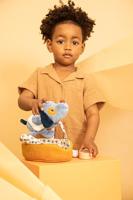 Pluchen dier en zijn mand LILLIPUTIENS blauw - thumbnail