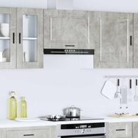 Keukenwandkast Porto bewerkt hout betongrijs - thumbnail