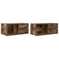 Tv-meubelen 2 st 60x31x25,5 cm bewerkt hout gerookt eikenkleur - thumbnail