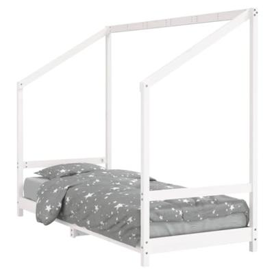 Kinderbedframe 80x200 cm massief grenenhout wit