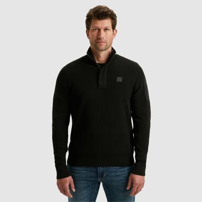 Pme Legend Pkw2509322 Half Zip Collar Cotton Knit 999 Black