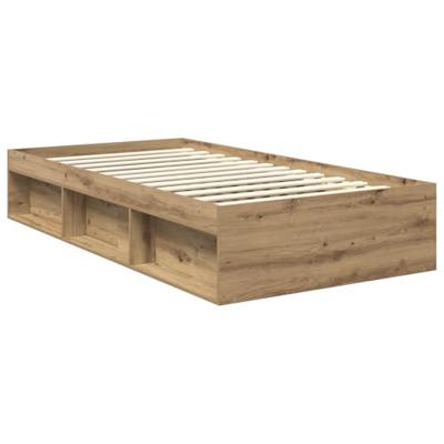 Bedframe Ambachtelijk eiken 100 x 200 cm Bewerkt hout