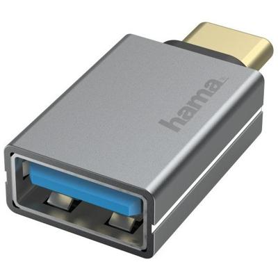 Hama USB-OTG-adapter USB-C-stekker - USB-aansluiting USB 3.2 Gen1 5 Gbit/s Alu