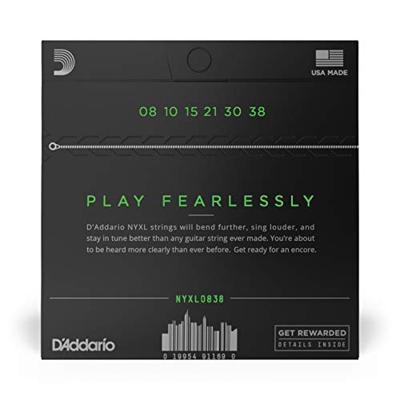 D'Addario NYXL0838 Nickel Wound Extra Super Light 08-38