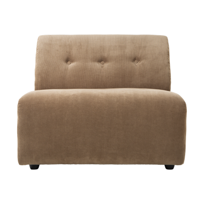 HKliving Vint Bank Element - Middenstuk - Corduroy Rib - Bruin HKliving Vint Bank Element - Middenstuk - Corduroy Rib - Bruin