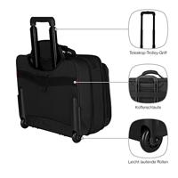 Wenger Granada Laptoptrolley Geschikt voor max. (laptop): 39,6 cm (15,6) Zwart, Grijs - thumbnail