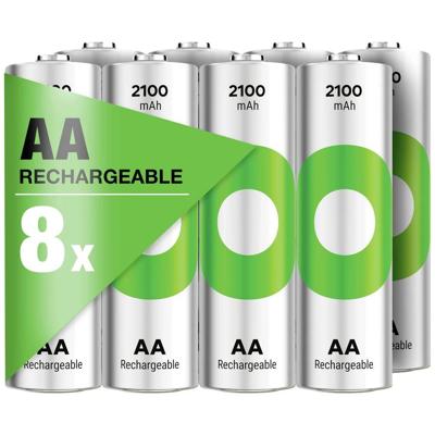 GP ReCyko Oplaadbare AA batterij (penlite) NiMH 2100 mAh 1.2 V 8 stuk(s) GP ReCyko Oplaadbare AA batterij (penlite) NiMH 2100 mAh 1.2 V 8 stuk(s)