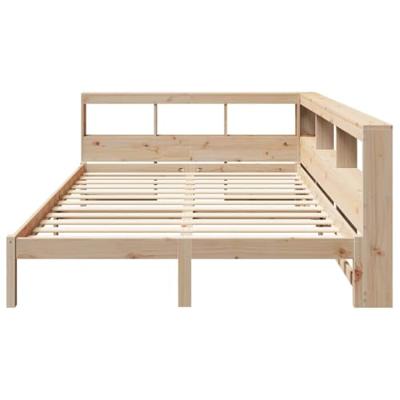 Bed met boekenkast zonder matras massief grenenhout 140x200 cm - thumbnail