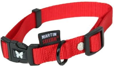Martin halsband verstelbaar nylon rood