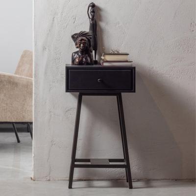 WOOOD Nachtkastje 'Skybox' Mangohout, kleur Zwart