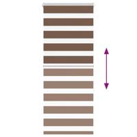 Zebra rolgordijn 60x150 cm stofbreedte 55,9 cm polyester bruin - thumbnail