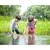 Eichhorn houten zeilbootjes, 2st. - thumbnail