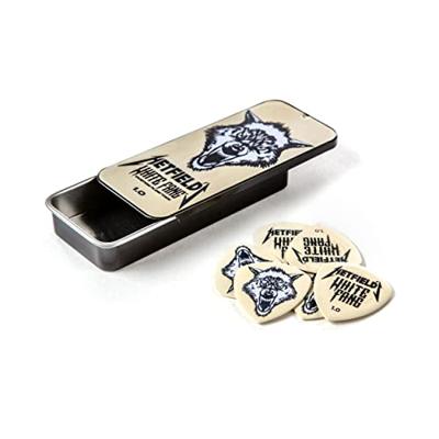 Dunlop PH122T100 Hetfield's White Fang 1.00 mm plectrumdoosje met zes plectra Dunlop PH122T100 Hetfield's White Fang 1.00 mm plectrumdoosje met zes plectra