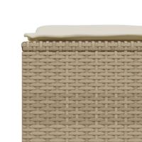 Tuinkrukken met kussens 4 st poly rattan beige - thumbnail