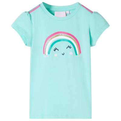 Kindershirt 140 lichtmintkleurig