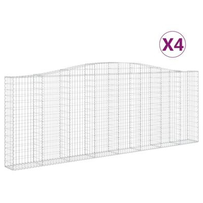Schanskorven 4 st gewelfd 400x30x140/160 cm ijzer