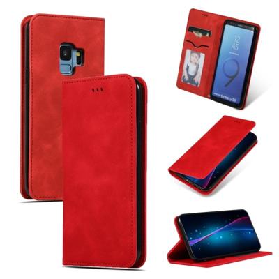 Retro huid voelen Business magnetische horizontale Flip lederen case voor Samsung Galaxy S9 (rood) Retro huid voelen Business magnetische horizontale Flip lederen case voor Samsung Galaxy S9 (rood)