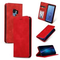 Retro huid voelen Business magnetische horizontale Flip lederen case voor Samsung Galaxy S9 (rood) - thumbnail