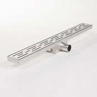 BRAUER Douchegoot - zonder flens - 60x7x6.7cm - ondiep - zijuitloop - RVS DR60PS - thumbnail