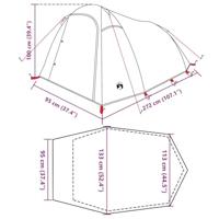 Tunneltent 2-persoons waterdicht blauw - thumbnail
