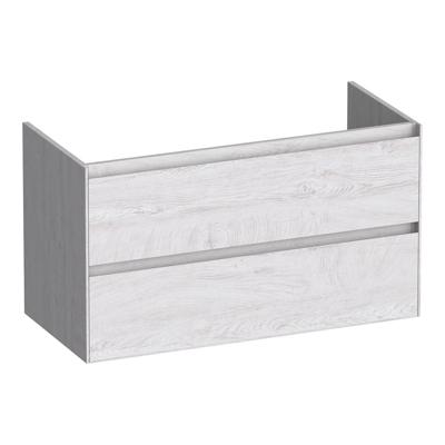 Brauer Inspire - Onderkast - 100 cm - met 2 Softclose Lades Greeploos en 1 Sifon Uitsparing - Forest Seashell