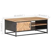 Salontafel 90x50x35 cm massief acaciahout - thumbnail