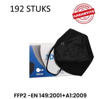 MEIYO Wegwerpmaskers Medisch Mondkapje Plat Vouwbaar - Type FFP2 - Zwart - 192 stuks - thumbnail