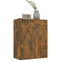 Dressoir 60x30x75 cm bewerkt hout gerookt eikenkleurig - thumbnail