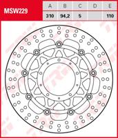 TRW Remschijf "msw229" van rotor msw229 floating - thumbnail