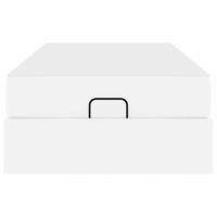 Bedframe met matras met matras Zuiverwit 90 x 200 cm Kunstleer - thumbnail