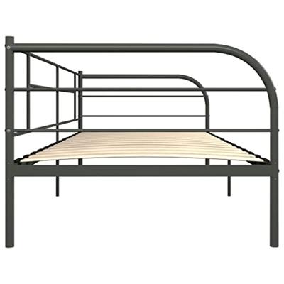 VidaXL Bedbank metaal grijs 90x200 cm