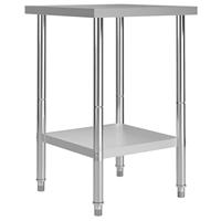 VidaXL Keukenwerktafel 60x60x85 cm roestvrij staal - thumbnail