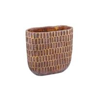 PTMD Bloempot Vivienne Brown Ovaal 30cm - thumbnail