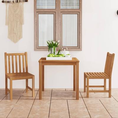 3-delige Tuinset massief teakhout