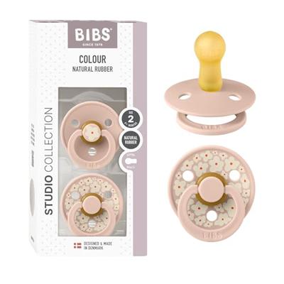 Set van 2 BIBS Studio fleur-fopspenen, maat 2 van 6 tot 18 maanden rouge