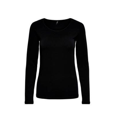 Only 15204712 Onllive Love L/s O-neck Top T-shirt Lange Mouw Black 15204712