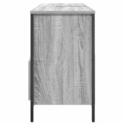 Badkamerkast met lades 90x34,5x60 cm grijs sonoma