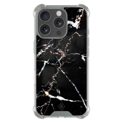 iPhone 16 Pro Max shockproof hoesje - Marmer zwart iPhone 16 Pro Max shockproof hoesje - Marmer zwart