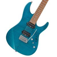 Ibanez Prestige Martin Miller Signature MM1-TAB Transparent Aqua Blue elektrische gitaar met koffer - thumbnail