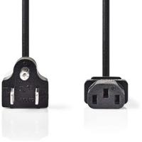 Nedis CEGL11500BK20 Stroomkabel Usa Male Iec-320-c13 Recht Recht Vernikkeld 2.00 M Rond Pvc Zwart Label - thumbnail