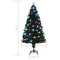 VidaXL Kerstboom met led en standaard 150 cm glasvezel - thumbnail