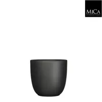 Mica Decorations tusca pot zwart 16x17cm - thumbnail