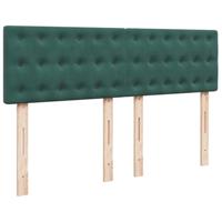 Boxspring met matras fluweel donkergroen 140x200 cm - thumbnail