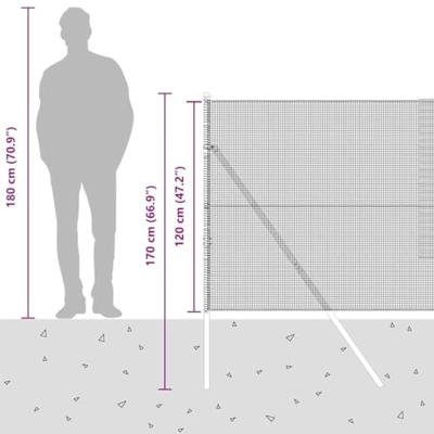 VidaXL Afrasteringspaal groen 25 x 1,2 m (12 x 12 mm gaas) VidaXL Afrasteringspaal groen 25 x 1,2 m (12 x 12 mm gaas)