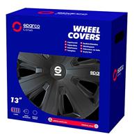 4-Delige Sparco Wieldoppenset Palermo 16-inch zwart SP1681BK - thumbnail