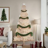 VidaXL Kerstdecoratie kerstboom 180 cm massief grenenhout - thumbnail