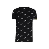 Jill & Mitch by Shoeby T-shirt Kenji met all over print zwart/wit/geel - thumbnail