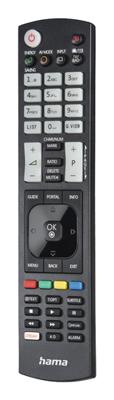 Hama Universal Remote Control voor LG TVs IR Teachable Illuminating Buttons Afstandsbediening Zwart