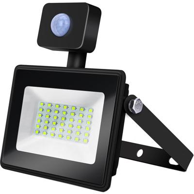 LED Bouwlamp 30W met Sensor - IP65 Waterdichte Schijnwerper 6400K