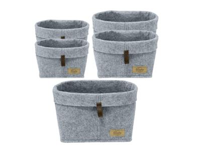 Wenko Set van 5 vilten manden Feli Wenko Set van 5 vilten manden Feli